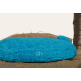 Organic Cuddly Dog Bed turquoise